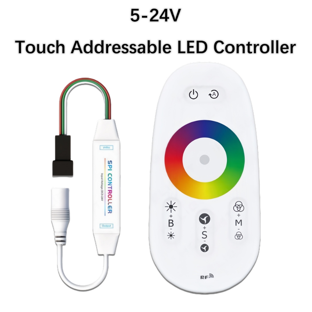 Mini Wireless RF Touch Addressable LED Strip Controller (DC5-24V ...