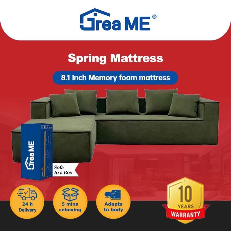 Dreame Modular Sectional Sofa Corduroy Cloud Couch L Shaped Sofas with Deep  Seat Comfy Fluffy Plush Couches for Living Room Apa