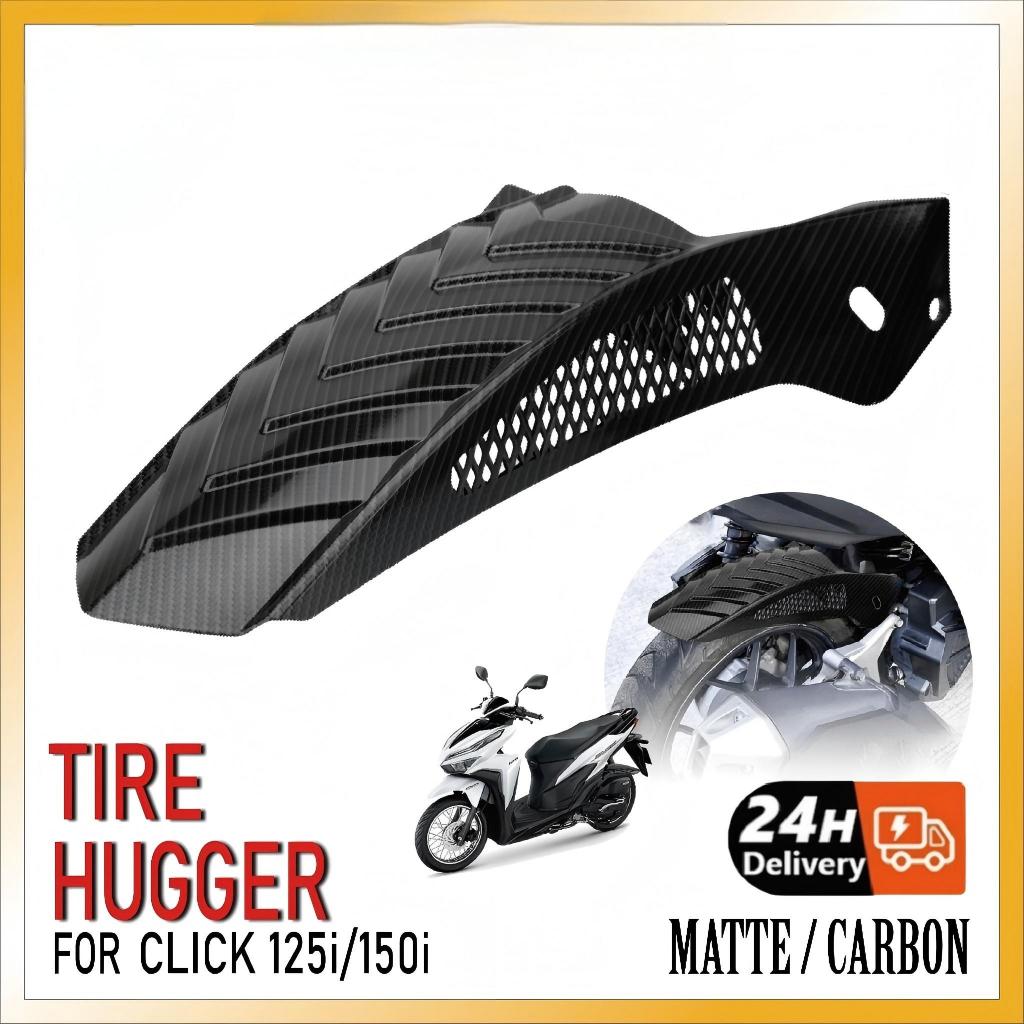 Rear Tire Hugger Mud Guard For Honda Click 125i 150i v2/v3 Black Carbon ...