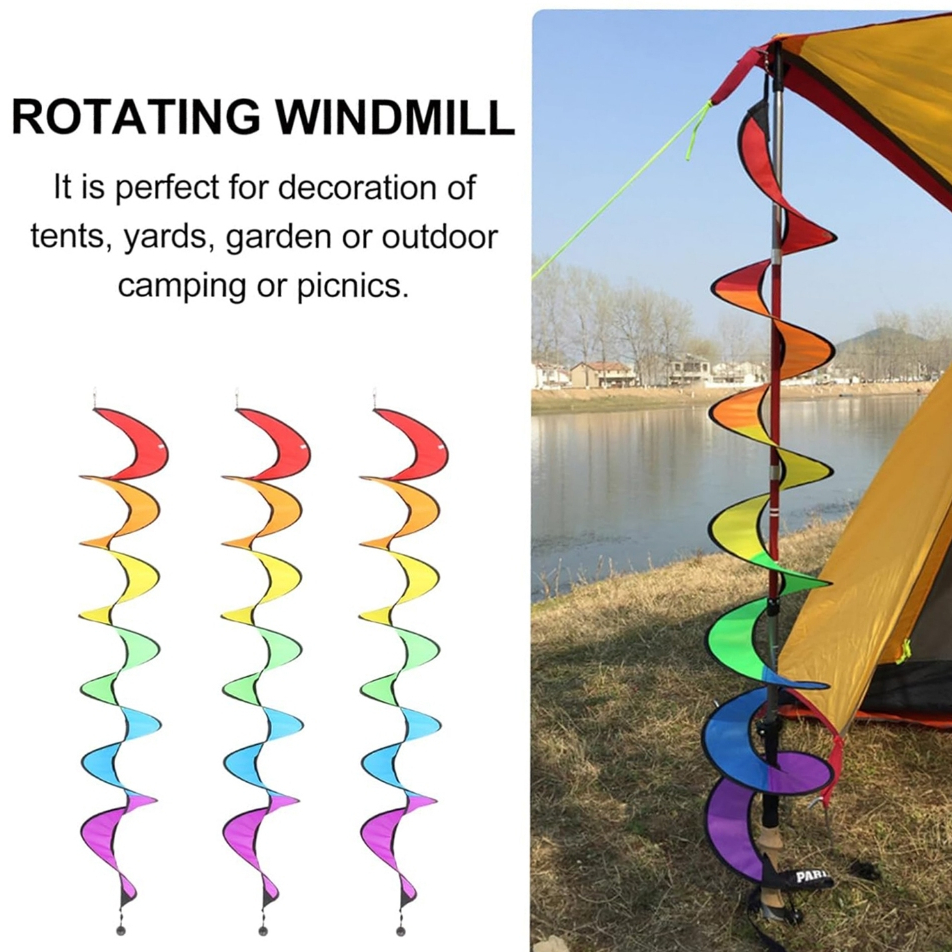 Outdoor Decorations Spiral Windmill for Bright Colors Foldable Perfect ...