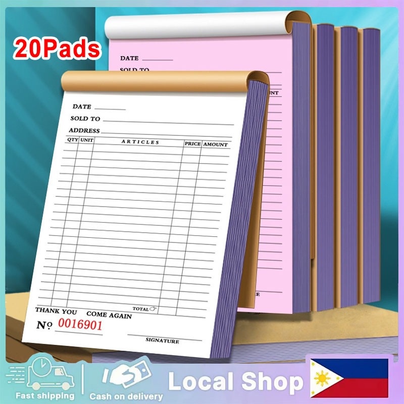 20Pads Duplicate Receipt Sold Receipt Wholesale Price Carbonized Paper ...