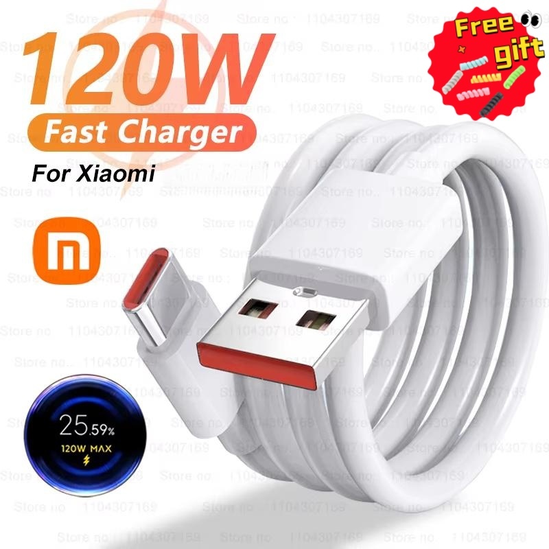 Xiaomi 120W Super Fast Charger Turbo Power Adapter with 6A USB-C