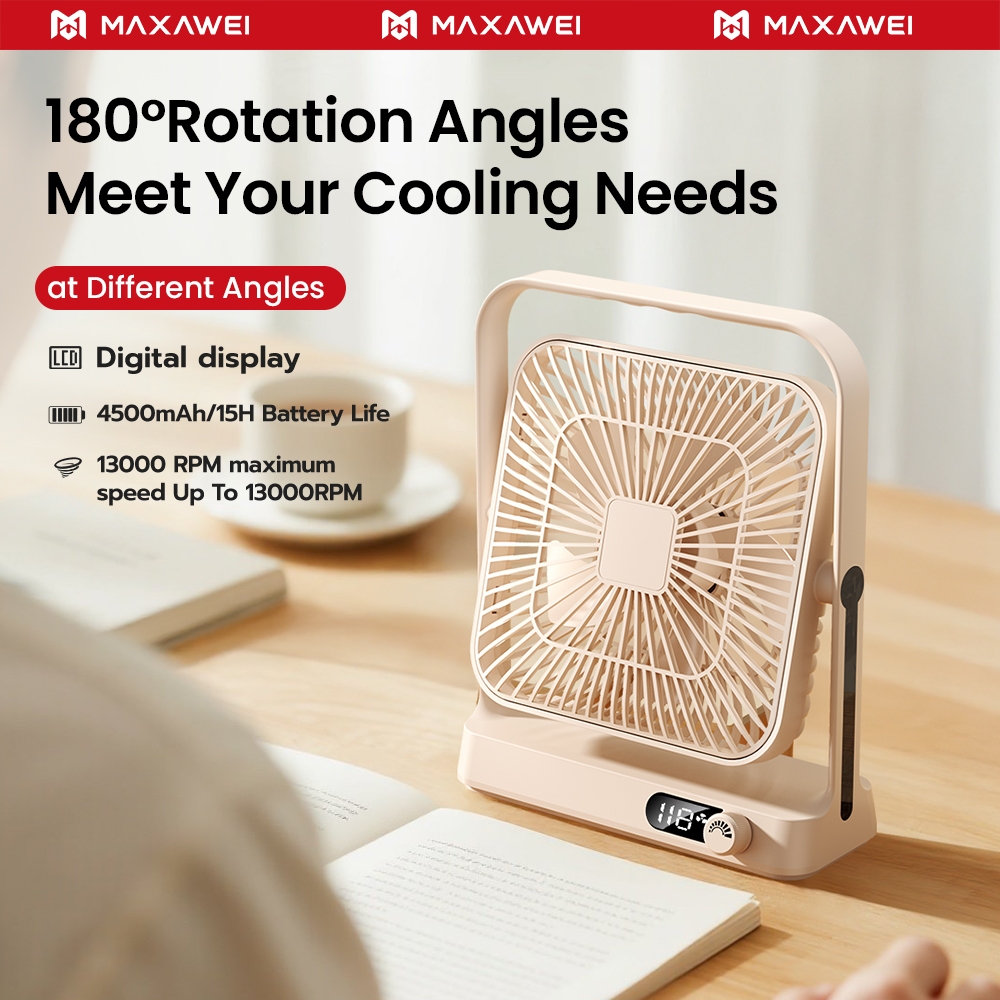 MAXAWEI Desk Fan High Velocity Wind Rapid Cooling Portable Fan 100 ...