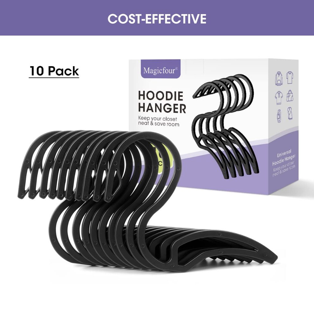 10 Pack Hoodie Organizer S Shaped Plastic Hooks Rack Designed for ...
