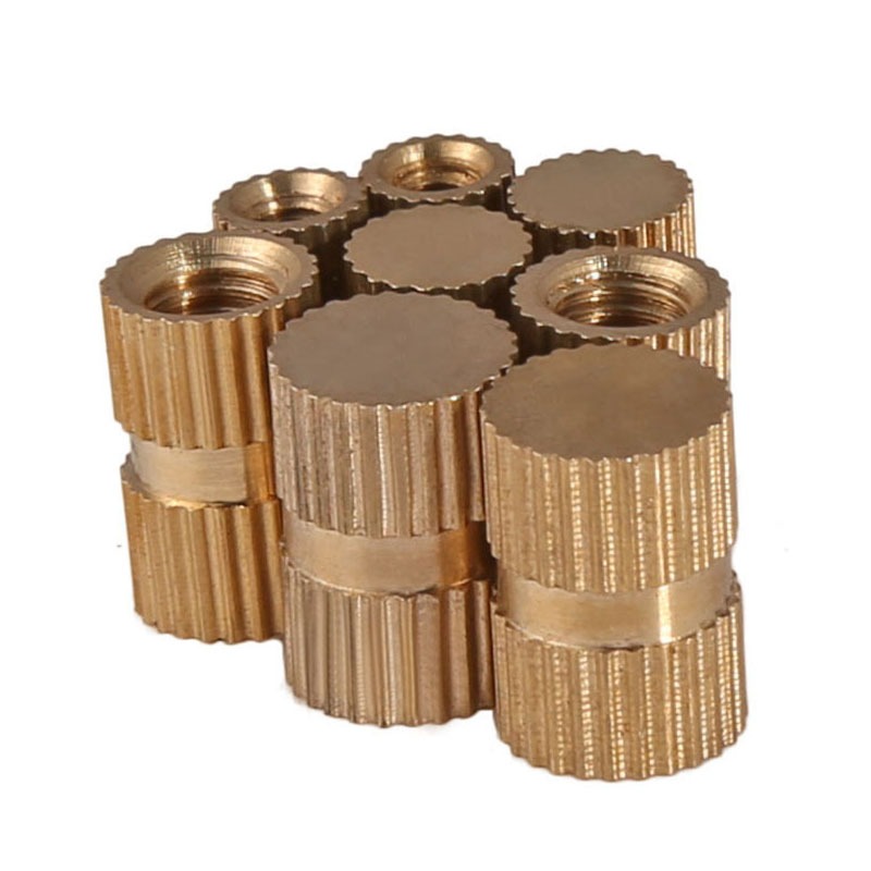 Brass Blind Hole Injection Molding Knurled Nuts Thread Insert Embedded ...