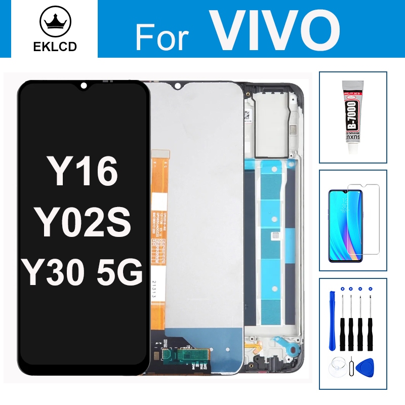 6.51 LCD Display For Vivo Y02s Y16 Y30 5G V2203 V2214 Touch Screen ...