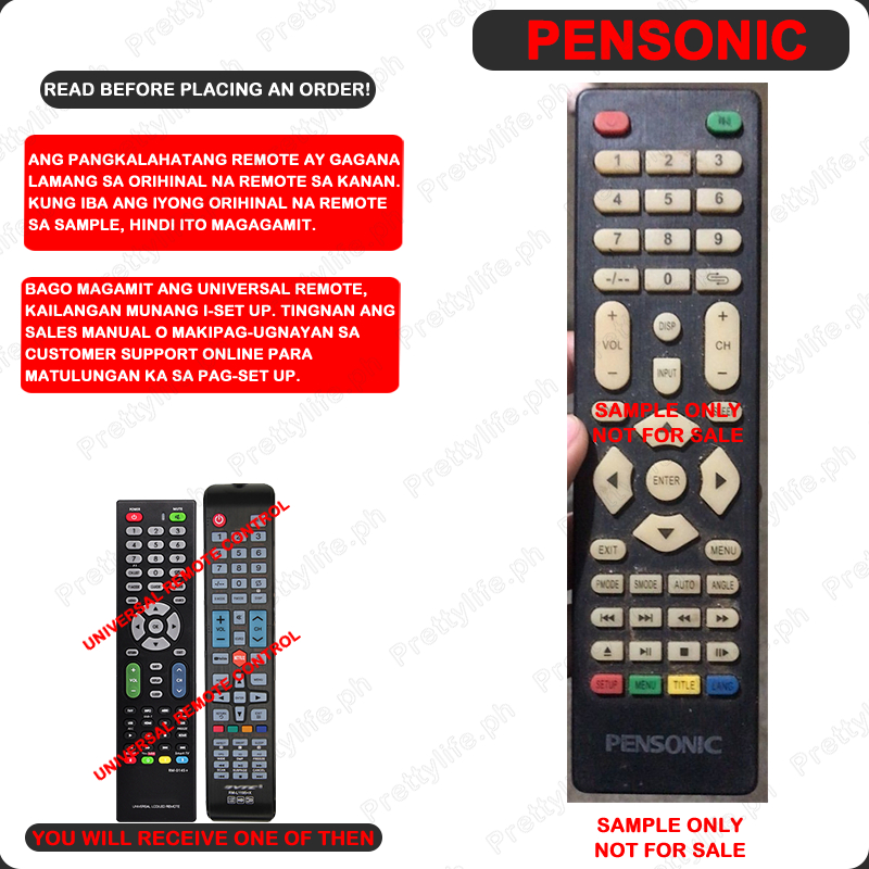 Remote control for pensonic smart tv remote(universal)n…