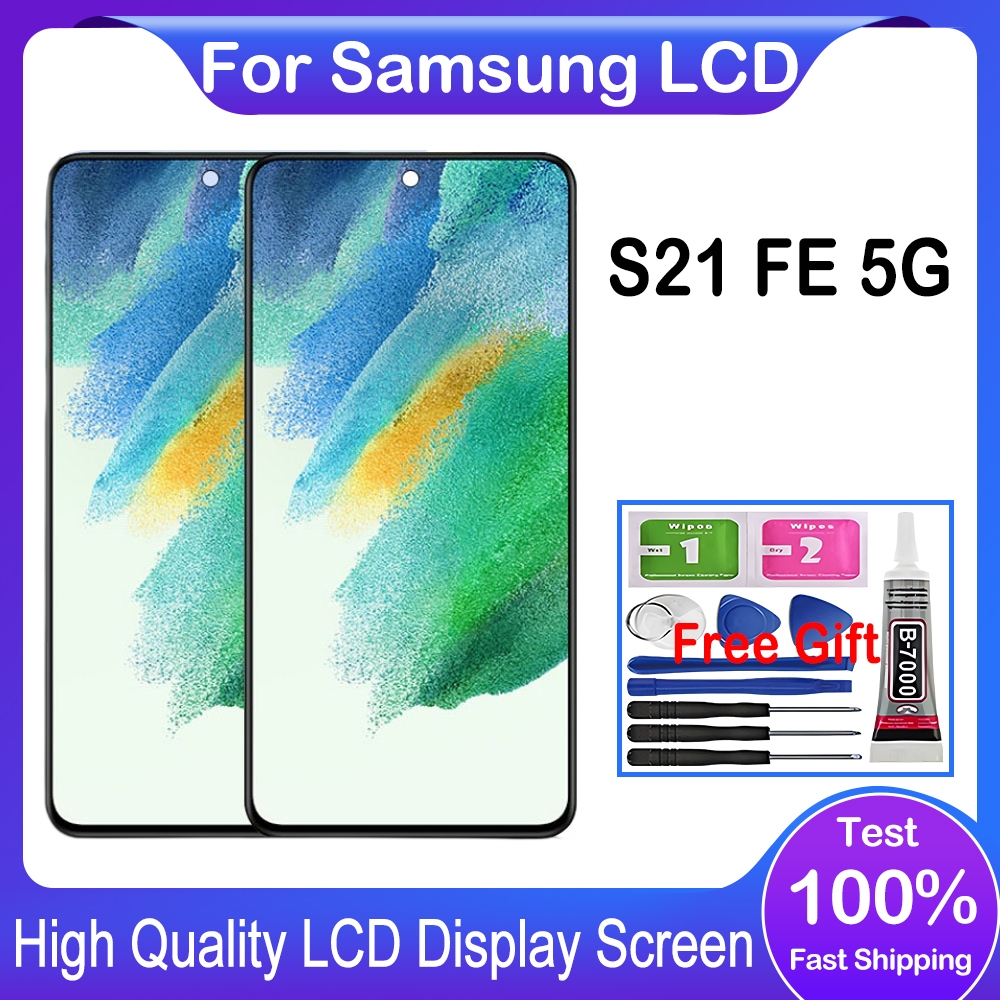 For AMOLED Samsung Galaxy S21 FE 5G LCD Display Touch Screen With Frame ...