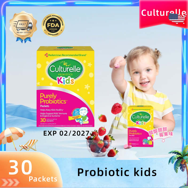 Culturelle Kids Probiotic Chewable Tablets – 60 Count, Digestive Support, Exp 05/2027