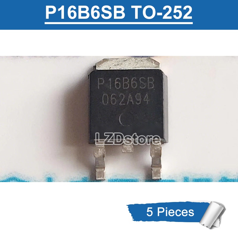 5pcs P16B6SB TO 252 16A 60V N Channel MOSFET Transistor New Original 