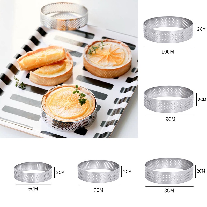 Perforated Tart Rings for Baking Stainless Steel Round Cake Rings ...
