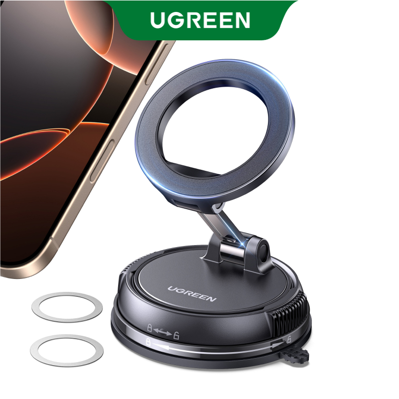 UGREEN NEW Suction Cup Magnetic Phone Holder Foldable and Rotatable ...