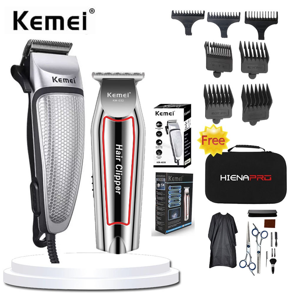 Kemei KM-4639 Kemei KM-032 Professional Hair Trimmer Set Electric ...