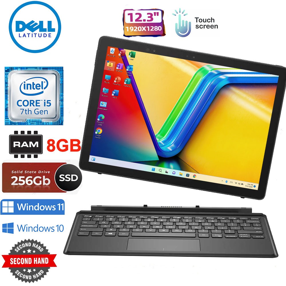 Dell Latitude 5285 2in1 12.3 Inch FHD+ Intel Core i5 7th Gen 7200U