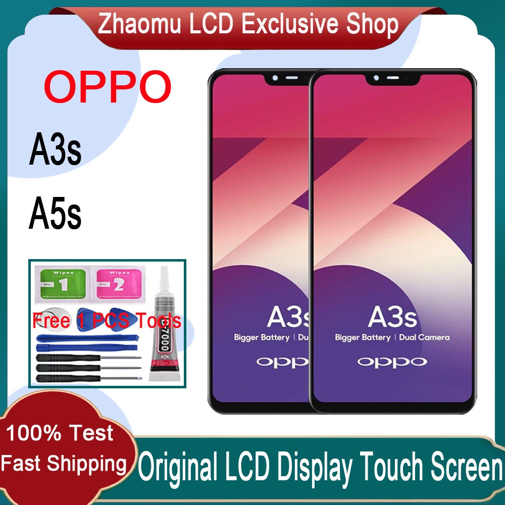 Original OPPO A3s A5s LCD Display Touch Screen Replacement | Shopee ...
