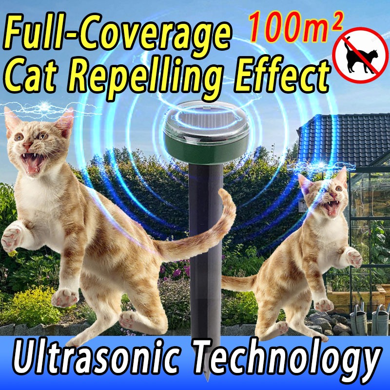 Solar Cat Repellent anti cat 200m² cat repellant outdoor IP44 ...