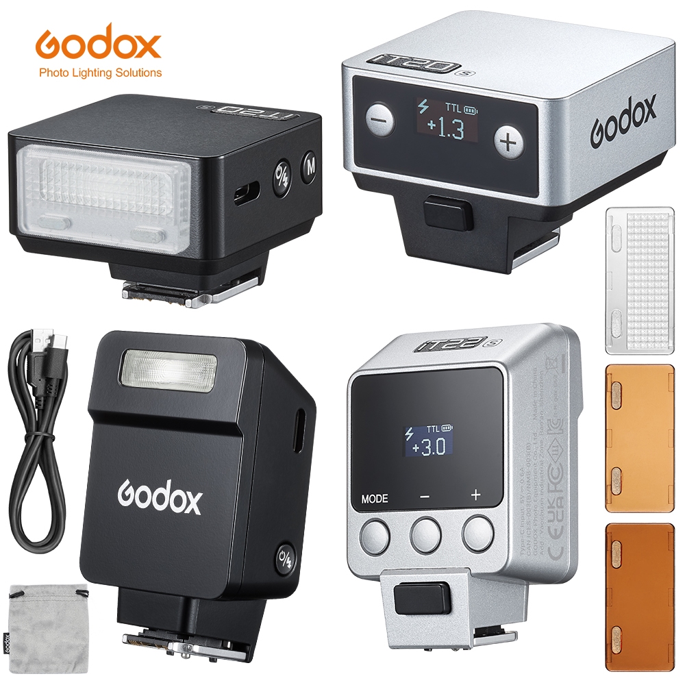 Godox IT20N Mini Flash TTL Per Nikon Z6III Z8 Z5 Z50II – Ricarica USB-C E Accessori Magnetici Inclusi, Argento