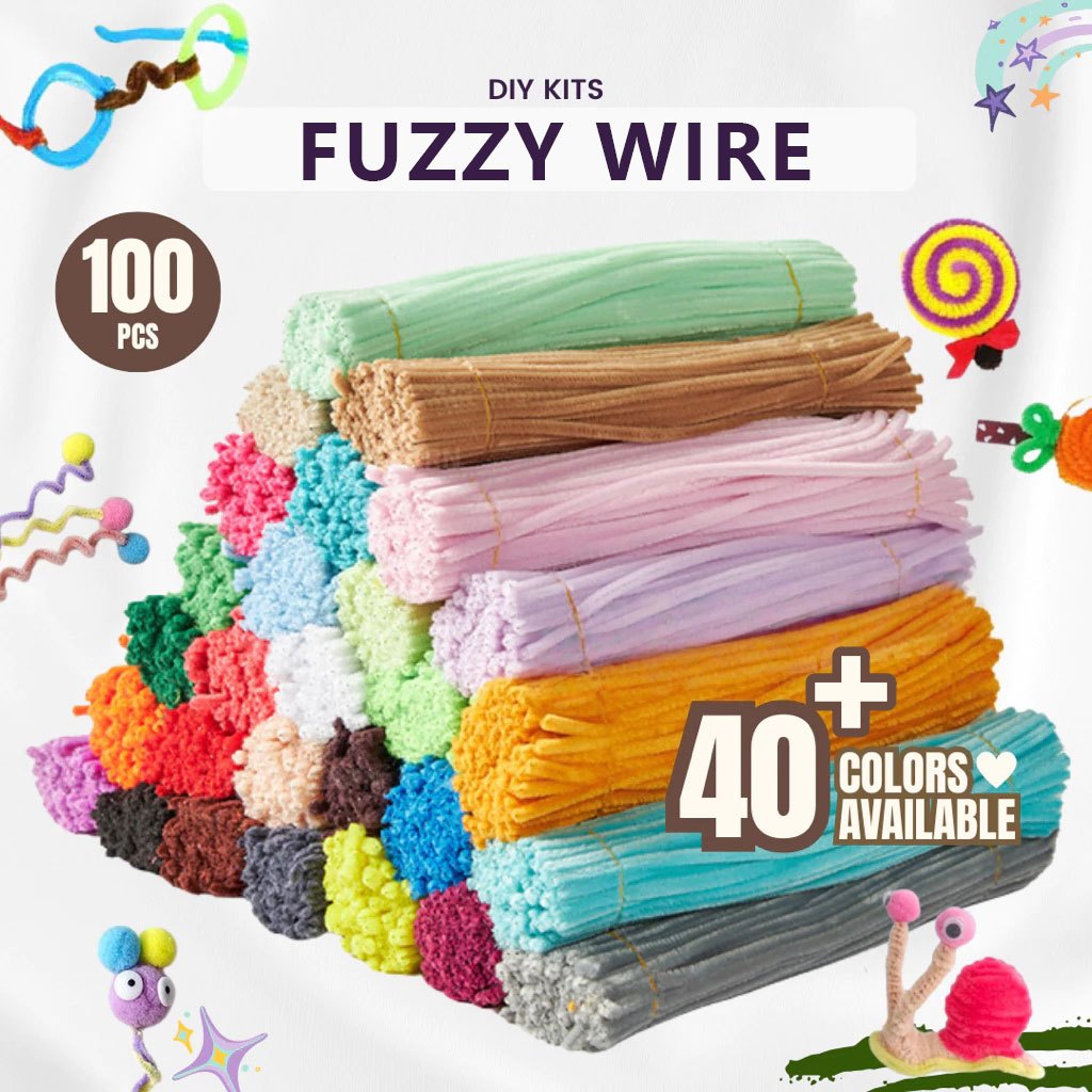 fuzzy wire 100pcs makapal pipe cleaner craft flower Chenille Stem ...