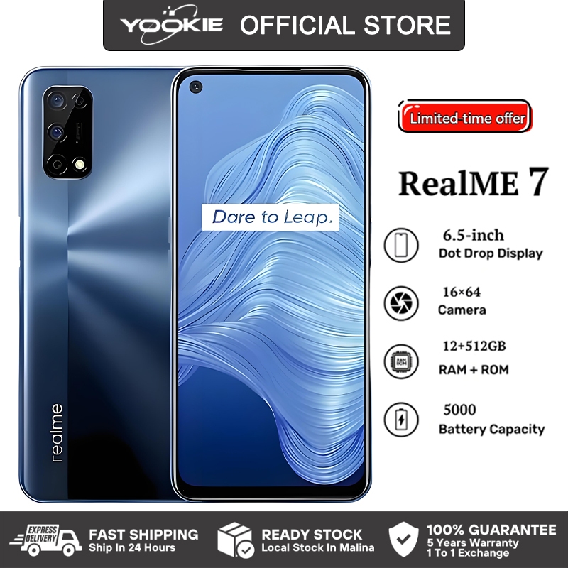Real ME 7 5G Smartphone Android 12 Cellphone 12+512GB 5000mAh 6.5-inch ...
