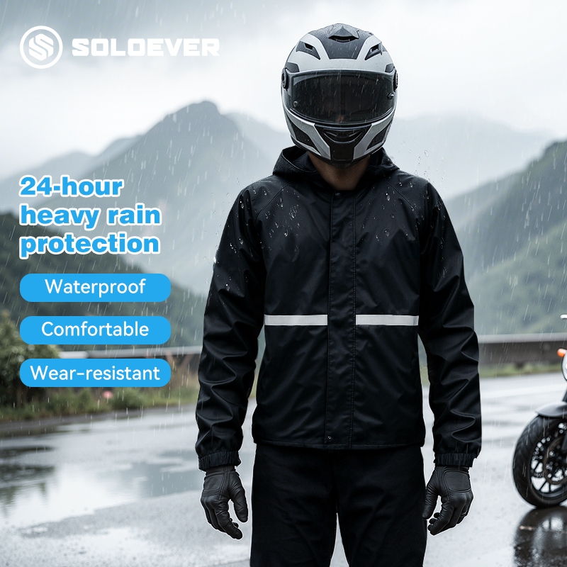 SOLOEVER Raincoat Rainy Season Protection Suit Split Raincoat Pants ...
