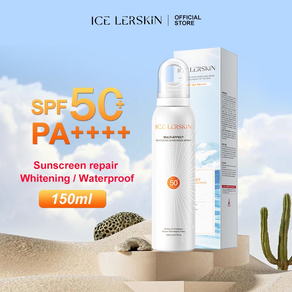 ICE LERSKIN SPF50+/PA++++ Sunscreen Spray 150ml | Tropical Waterproof ...