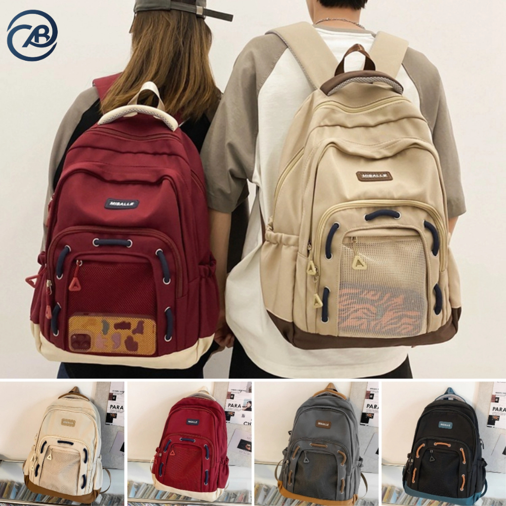 Multipocket Large Capacity Korean Backpack for Women Waterproof School ...