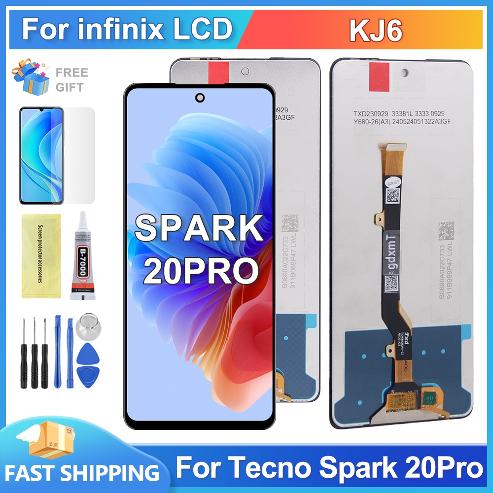 LCD For Tecno Spark 20 Pro KJ6/Spark 20 20C KJ5 LCD Display Touch ...