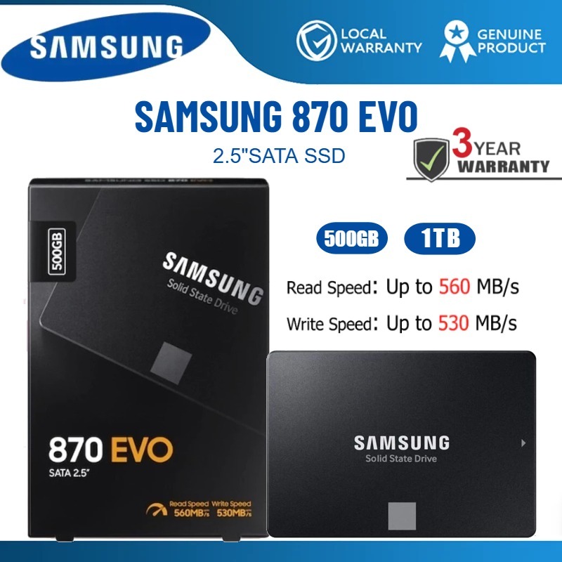 Solid State Drive Samsung Evo 500 SAMSUNG SSD 870 EVO 500GB 1TB