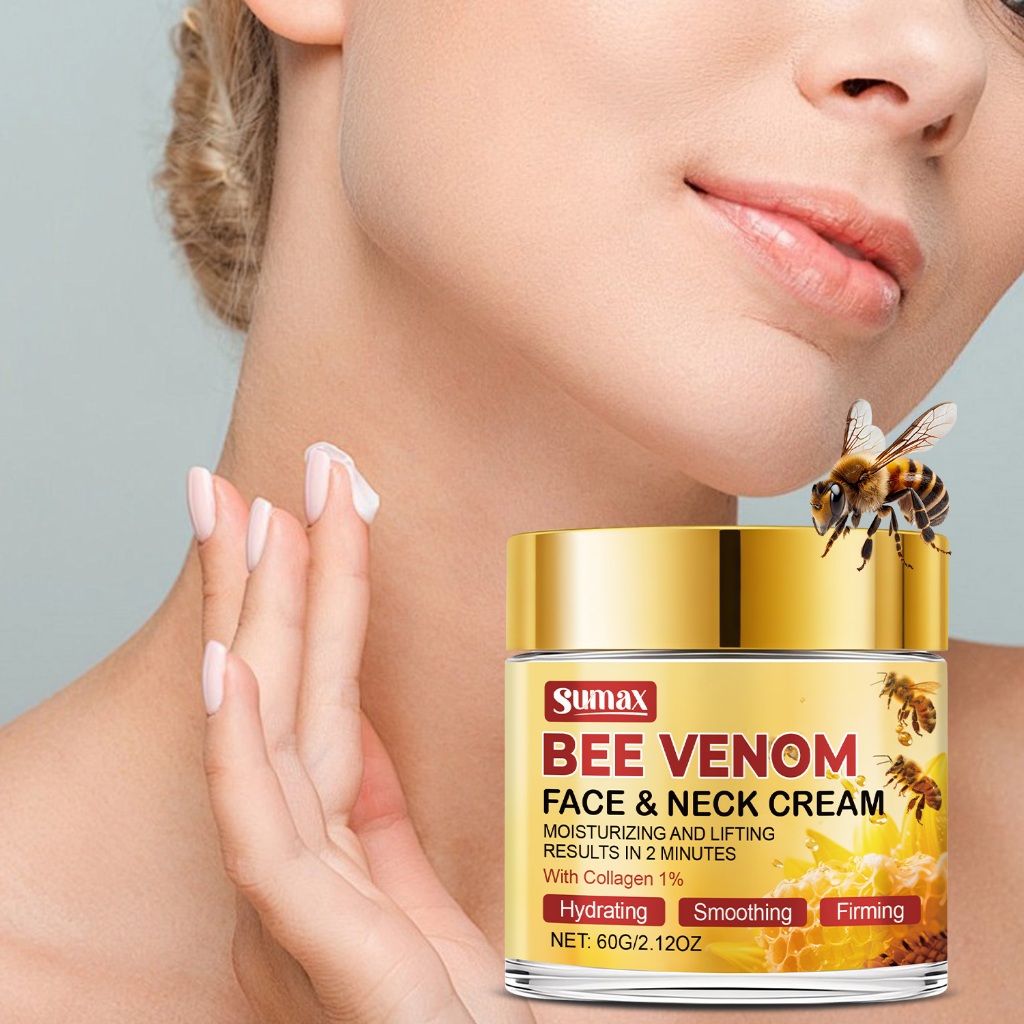 [Micro-Current Sensor Cream] SUMAX Bee Venom Face Neck Cream Law Lines ...