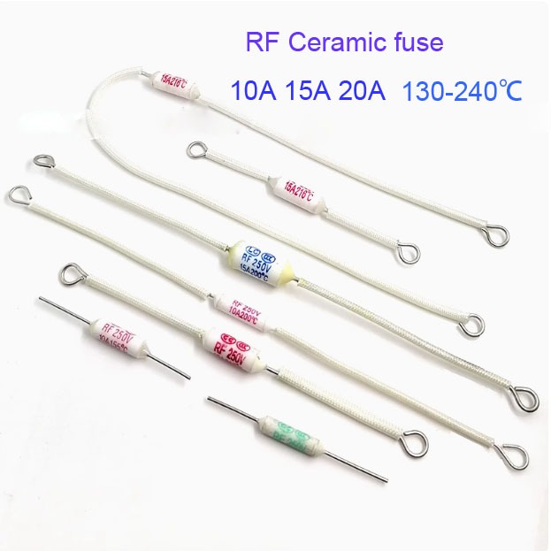RF 250V 10A 15A 20A 250V Ceramic temperature fuse 130/155/165/185/216 ...