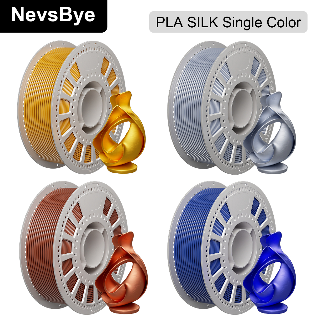 PLA Shiny Silk 3D Printing Filament Single Color 1.75mm Bundle 1kg ...