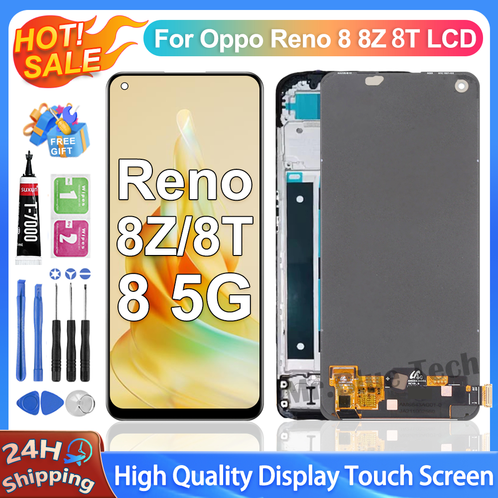 For OPPO Reno 8 4G 5G / 8T 4G / 8Z 5G LCD Display CPH2457 CPH2359 ...