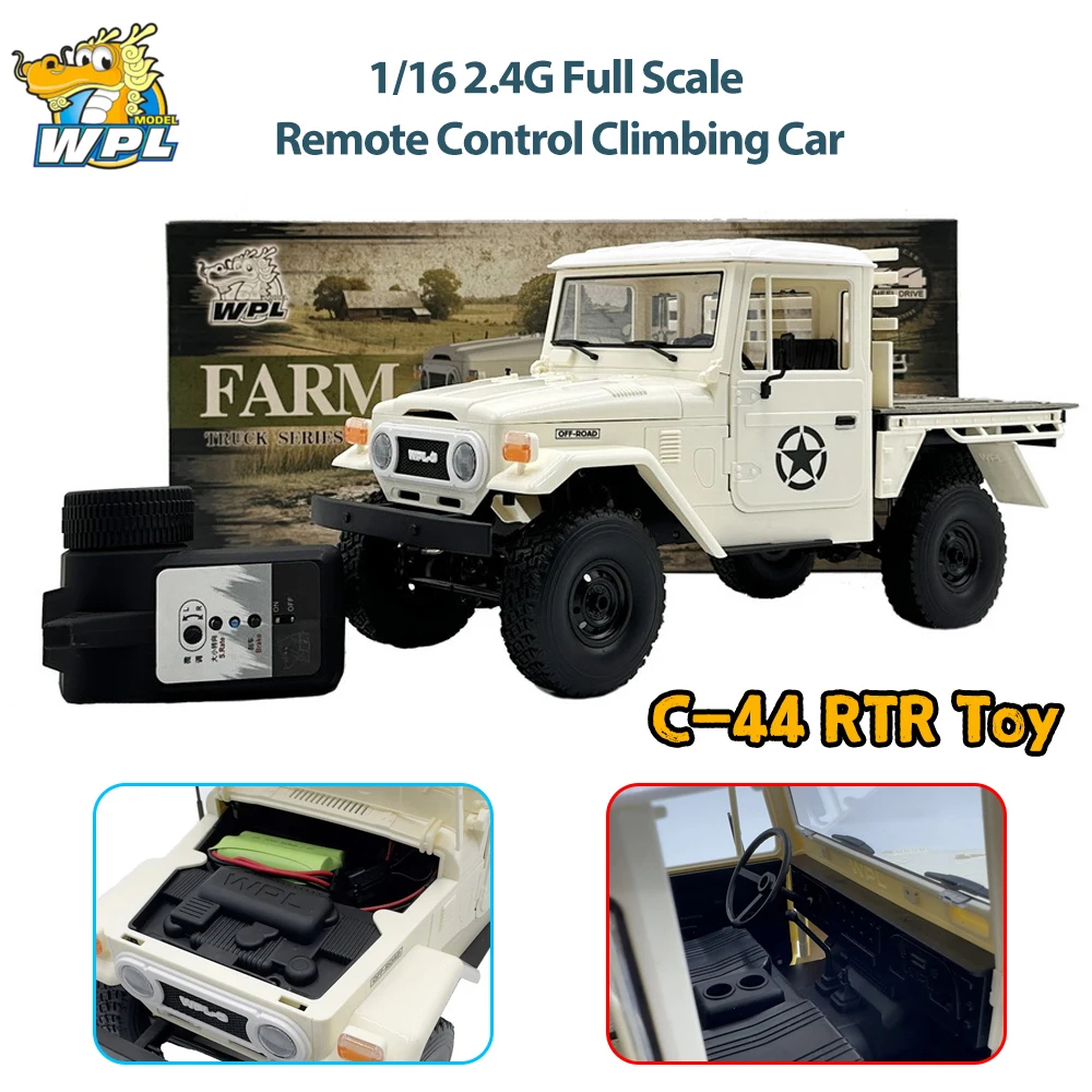 WPL C44 RTR 1/16 Scale 4WD RC Off-Road Truck FJ45 Realistic Electric ...