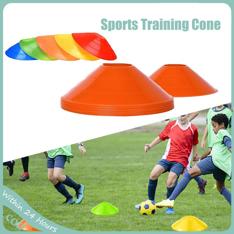 1Set 10Pcs Soccer Discs Bucket Marker Training Sign Flat Cones Marker ...