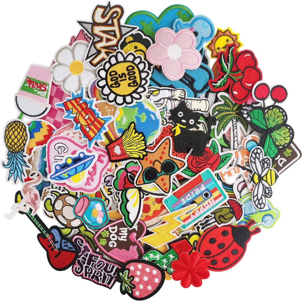 30Pcs Mix Pattern Embroidery Patches Fabric For Dress T-Shirt Sewing ...