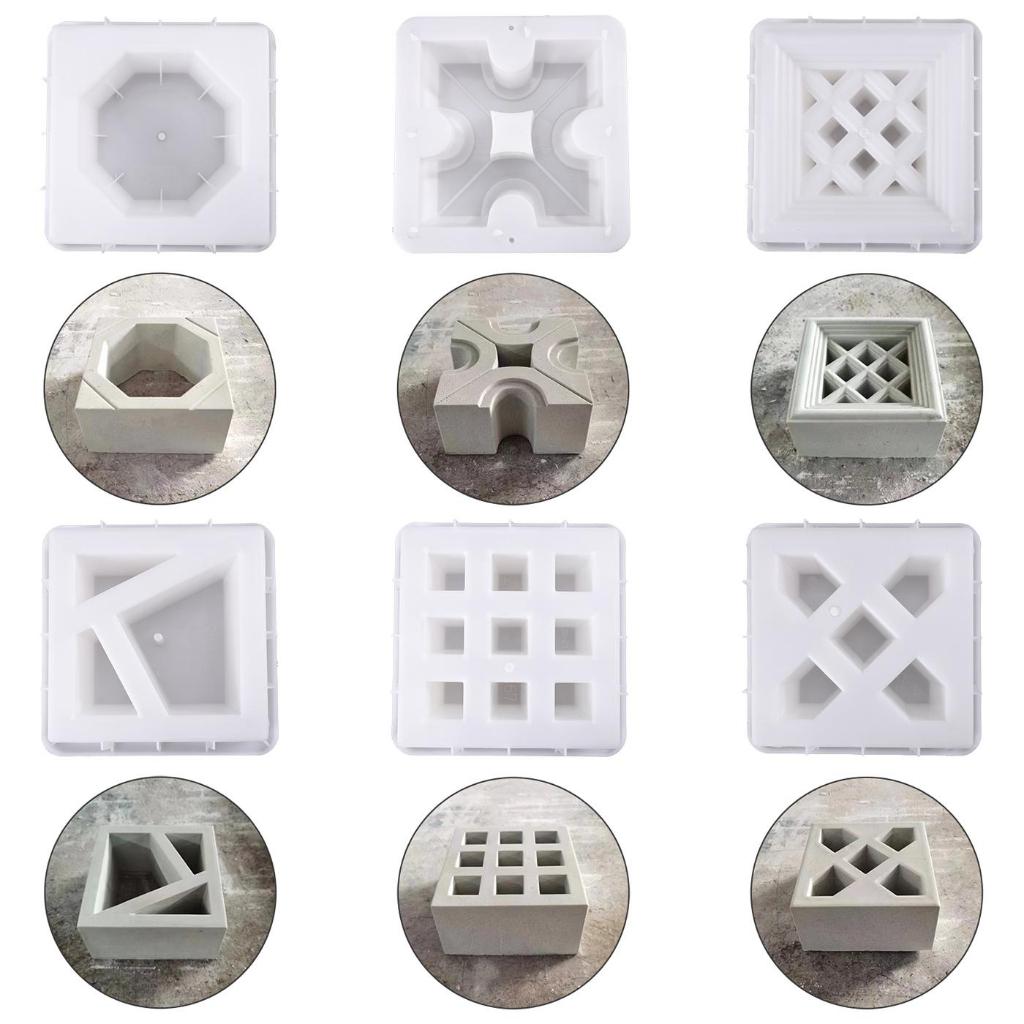 Plastic Cement Hollow Brick Mold Home Garden Building Decorative Air ...