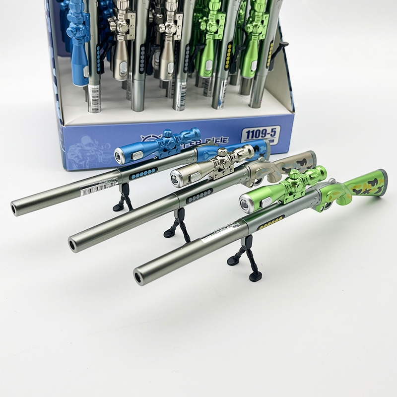 Tactical Sniper Rifle Pen with LED Light - Foldable Writing Tool, Desk ...