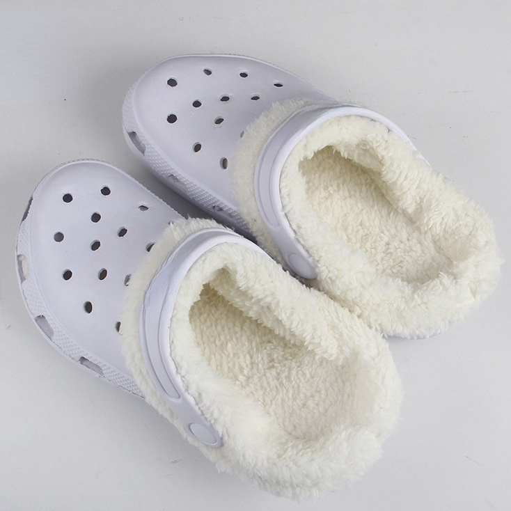Fashion Soft Rabbit Fur Shoe Accessories Insoles Bae Clogs croc Insole ...