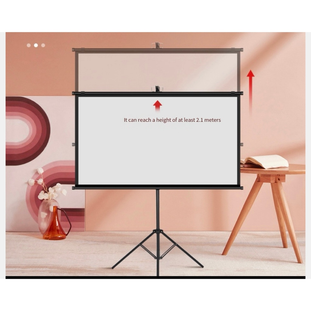 Projector Screen 84/100 Inch HD Vivid Color Better Viewing Experience ...