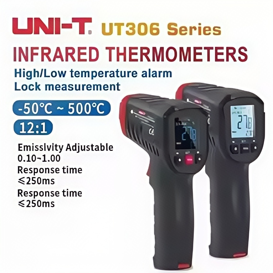 UNIT UT306S UT306C Digital Thermometer -50℃ ~ 500℃ Non-contact ...