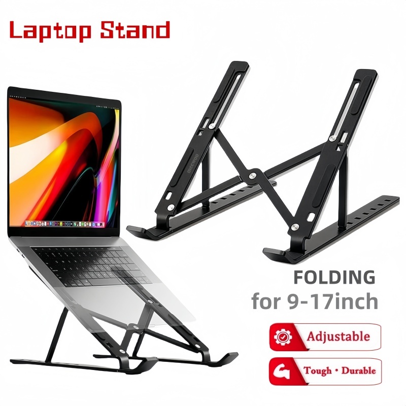 Portable Aluminum Laptop Stand Foldable Adjustable Angle Notebook ...