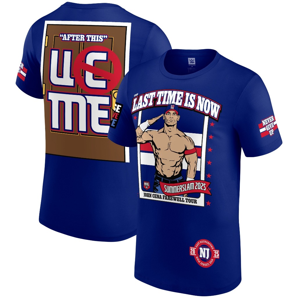 T-shirt WWE Summerslam LA Manches Courtes Bleu Taille XL Homme - Très Bon état