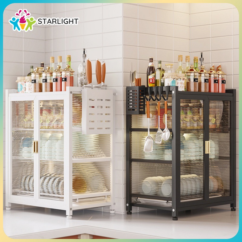 STARLIGHT Kitchen Multi-Function Countertop Dish Storage Rack Dustproof ...