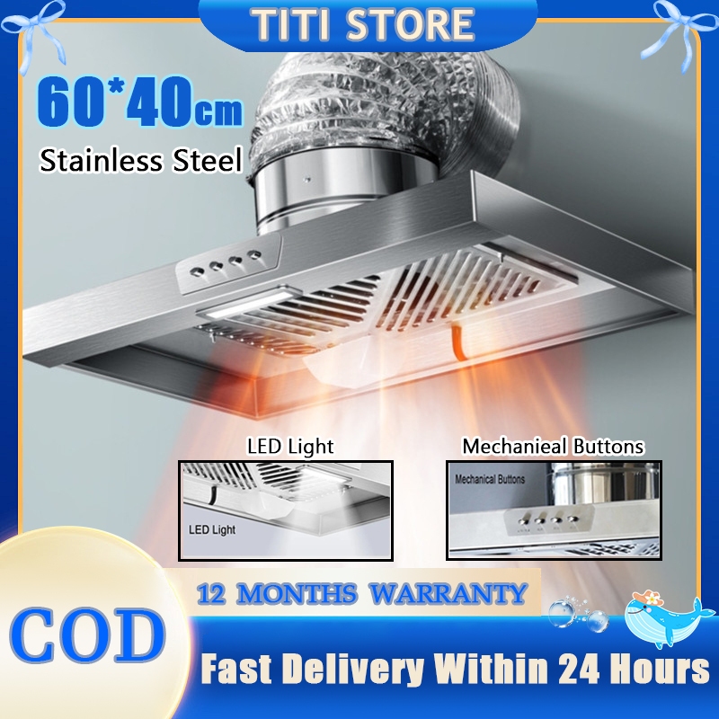 Kitchen Range Hood Gathering Smoke Suction Exhaust Fan Powerful Large ...