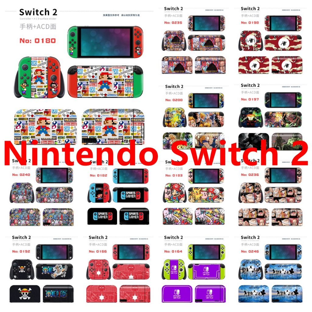 37 Colors Skin Sticker Compatible with Nintendo Switch 2 (2025) Vinyl ...