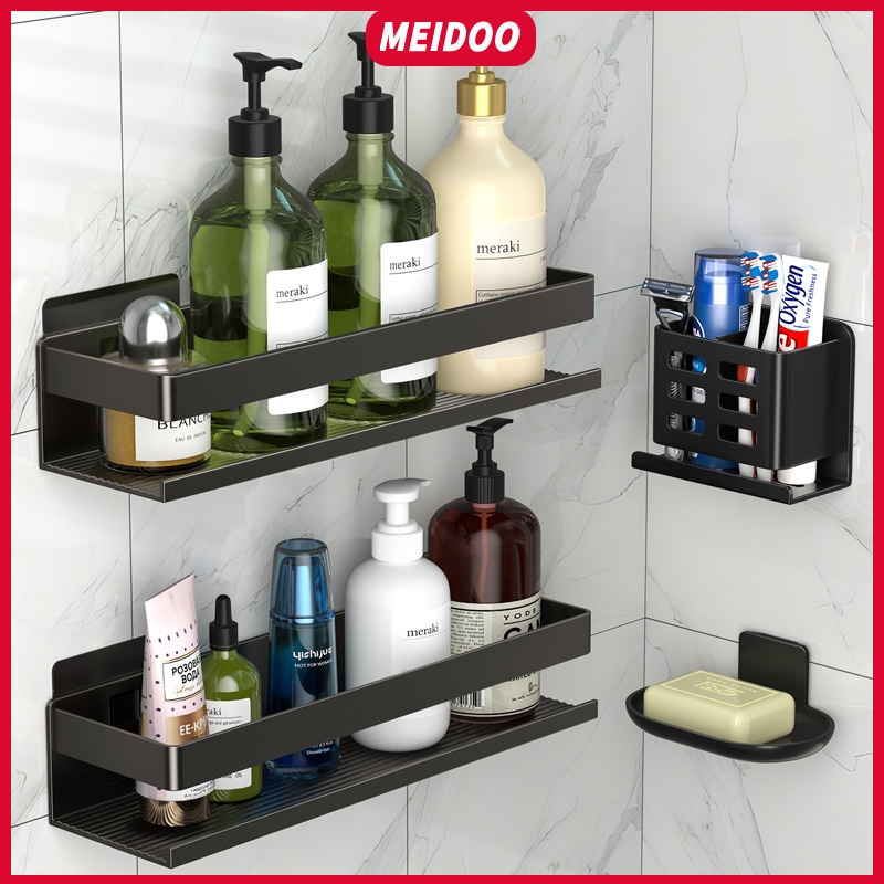 MEIDOO Punch-free Strong Adhesive Wall-mounted Storage Rack Kitchen ...