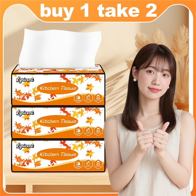 [Buy 1 Take 2] Kitchen tissue Orange Maple Leaf Tissue Paper 1pc 1ply ...