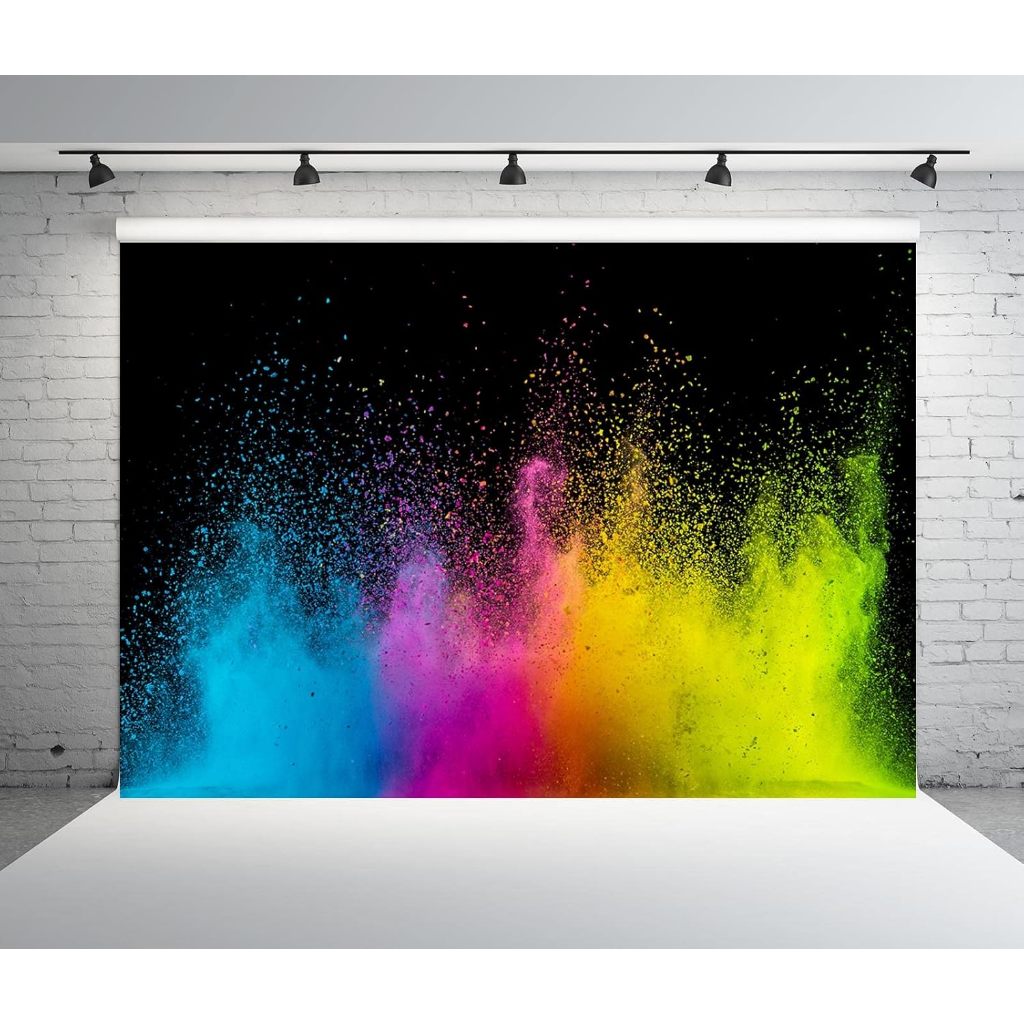 7x5ft Colorful Paint Splash Photograph Backdrop Abstract Color Powder ...