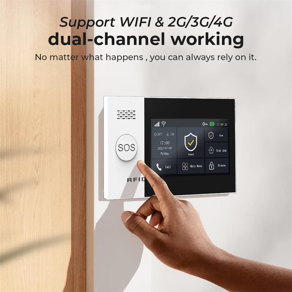 PG107 sistema ng alarma 4.3-inch touch screen WIFI +GSM tuya Smart ...