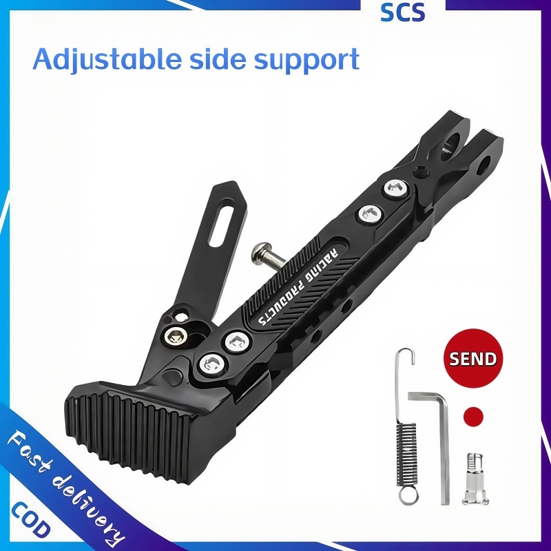 Motorcycle Side Stand Adjustable Foot Side Support Stand CNC Alloy ...
